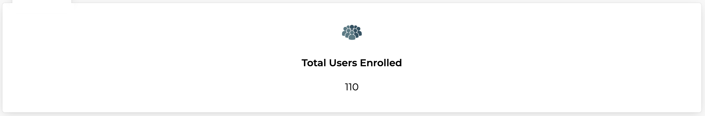 Total Users Enrolled section in the LoginID dashboard