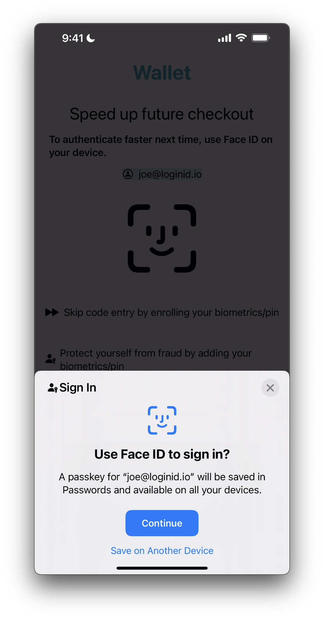 Using MacOS WebAuthn Prompt After User Onboarding for Passkey Creation